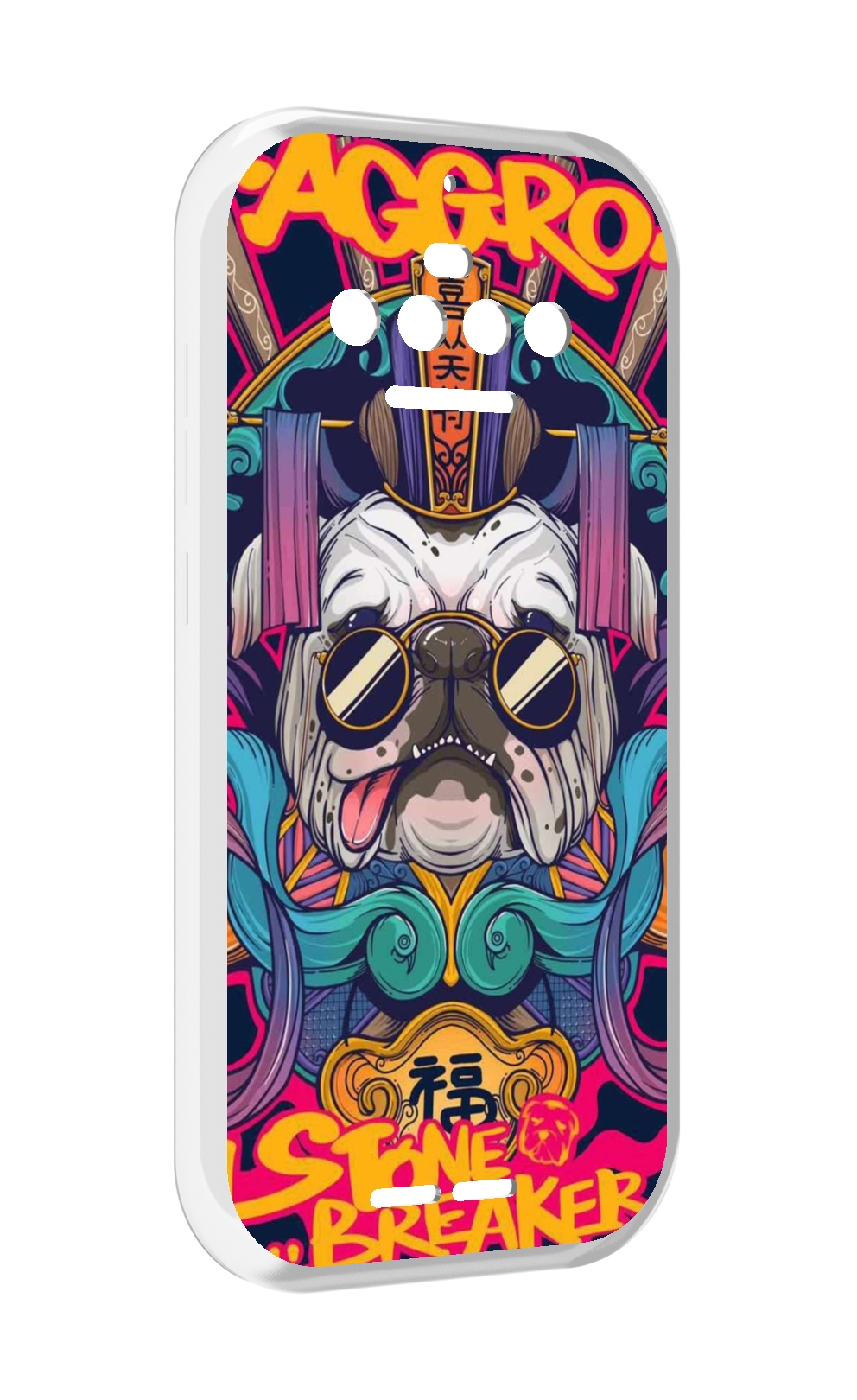 

Чехол MyPads мопс агро яркая для Oukitel F150 R2022, Прозрачный, Tocco
