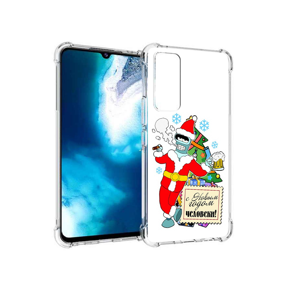 Чехол MyPads Tocco для Vivo V20 SE С новым годом человеки (PT155663.407.150)