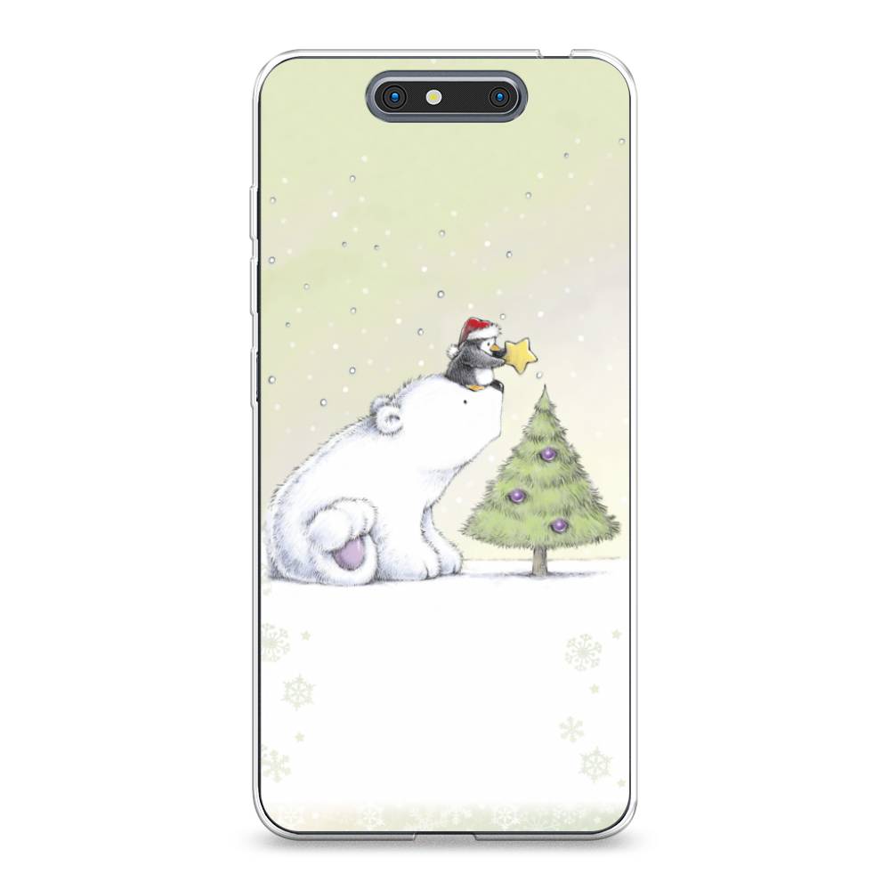 

Чехол на ZTE Blade V8 "Украшение елки", Белый;бежевый, 131250-5