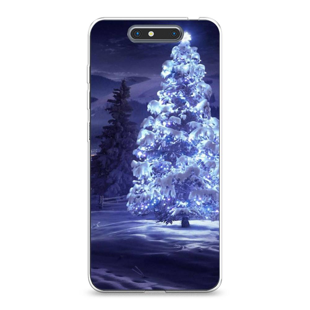 

Чехол на ZTE Blade V8 "Зима 4", Синий;черный;белый, 131250-2