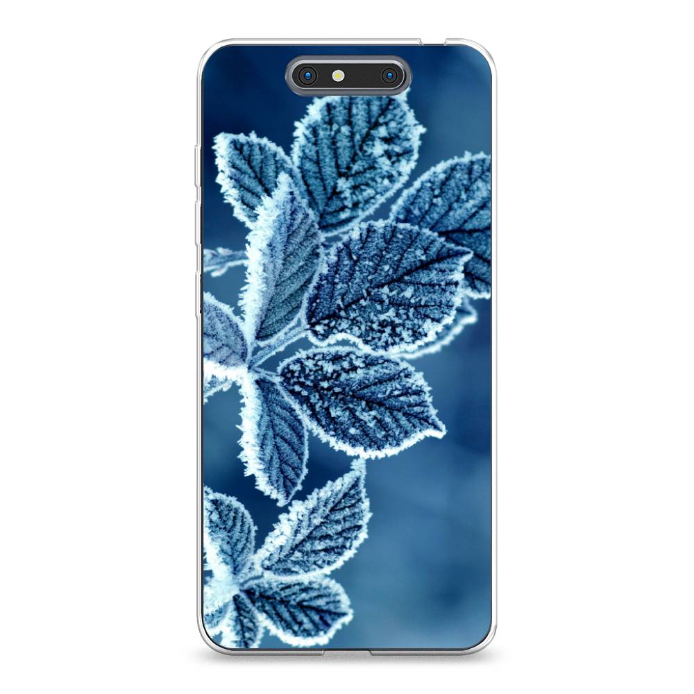 

Чехол на ZTE Blade V8 "Зима 6", Голубой;белый, 131250-2