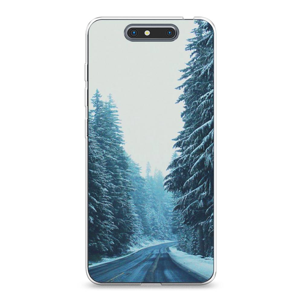 

Чехол на ZTE Blade V8 "Зима 9", Бежевый;голубой;черный, 131250-2