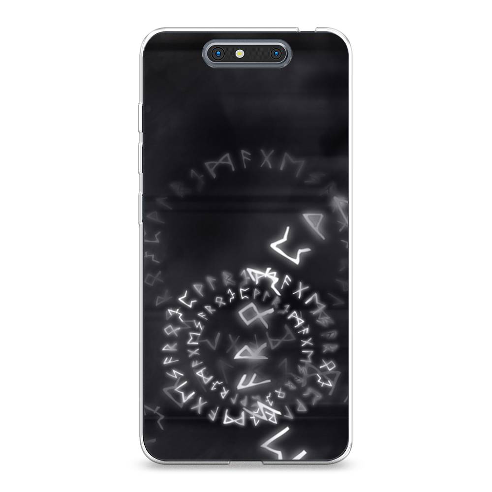 

Чехол на ZTE Blade V8 "Руны", Серый;черный, 131250-3