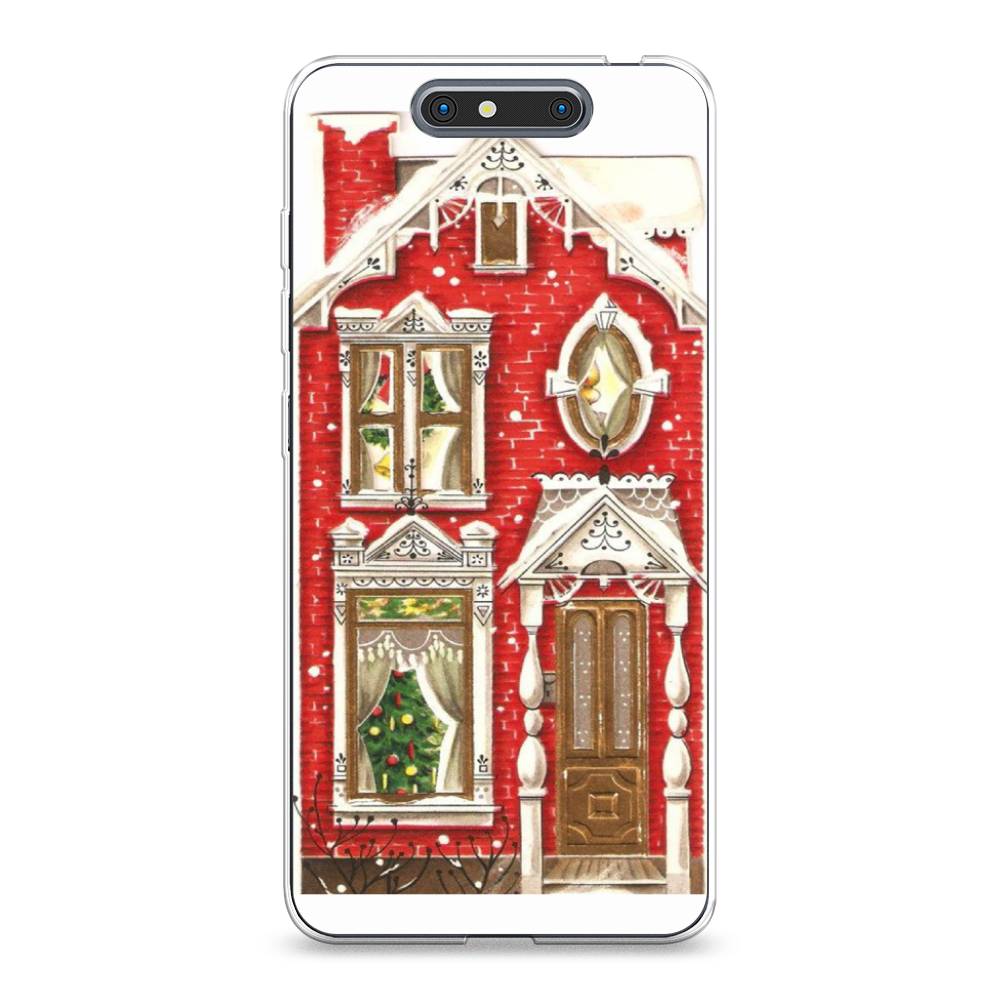 

Чехол на ZTE Blade V8 "Пряничный домик", Белый;красный;зеленый, 131250-5