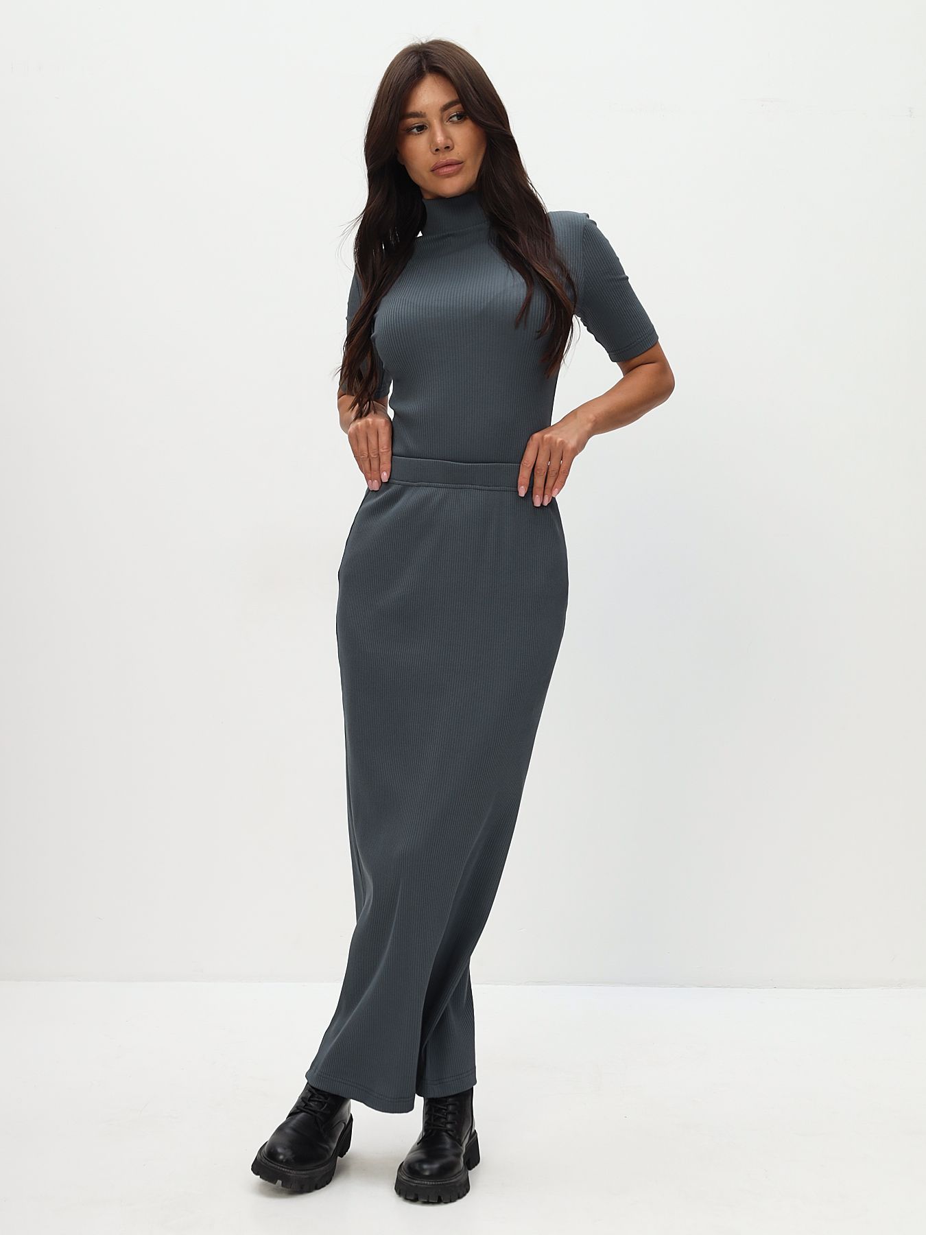 

Юбка женская MOM 1 33-22158 серая XL, Серый, 33-22158