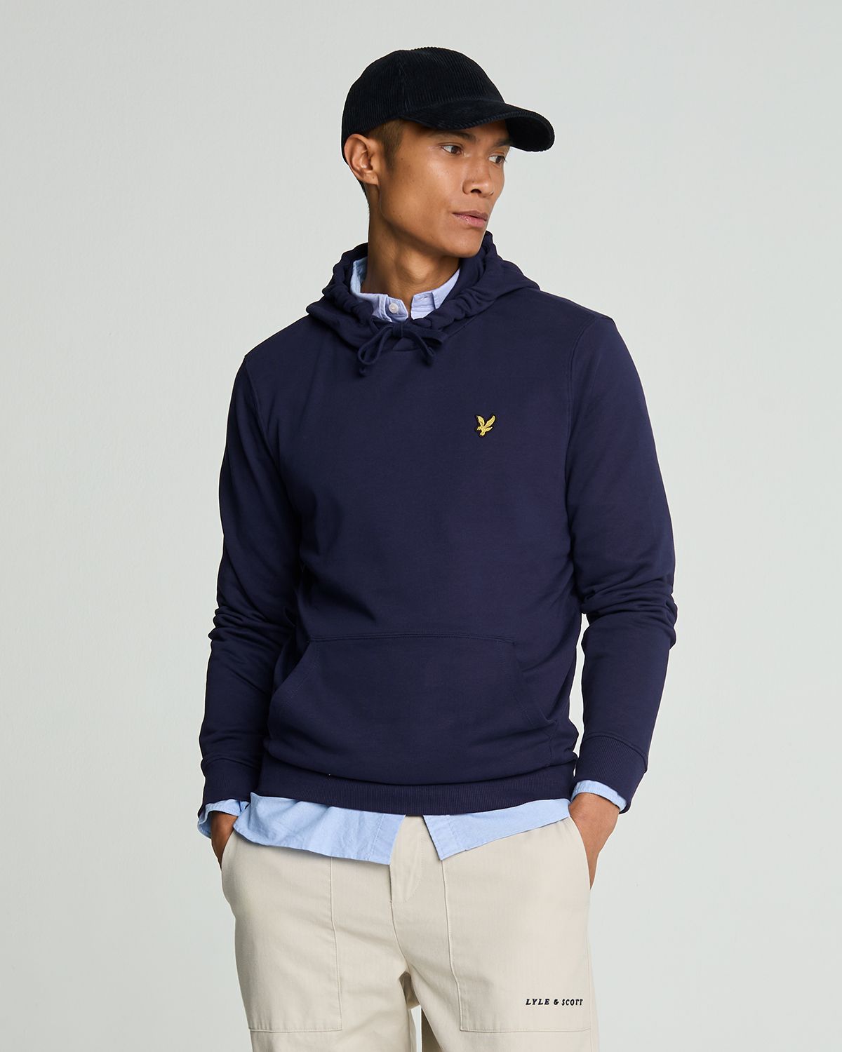 Худи мужское Lyle & Scott Pullover Hoodie синее S