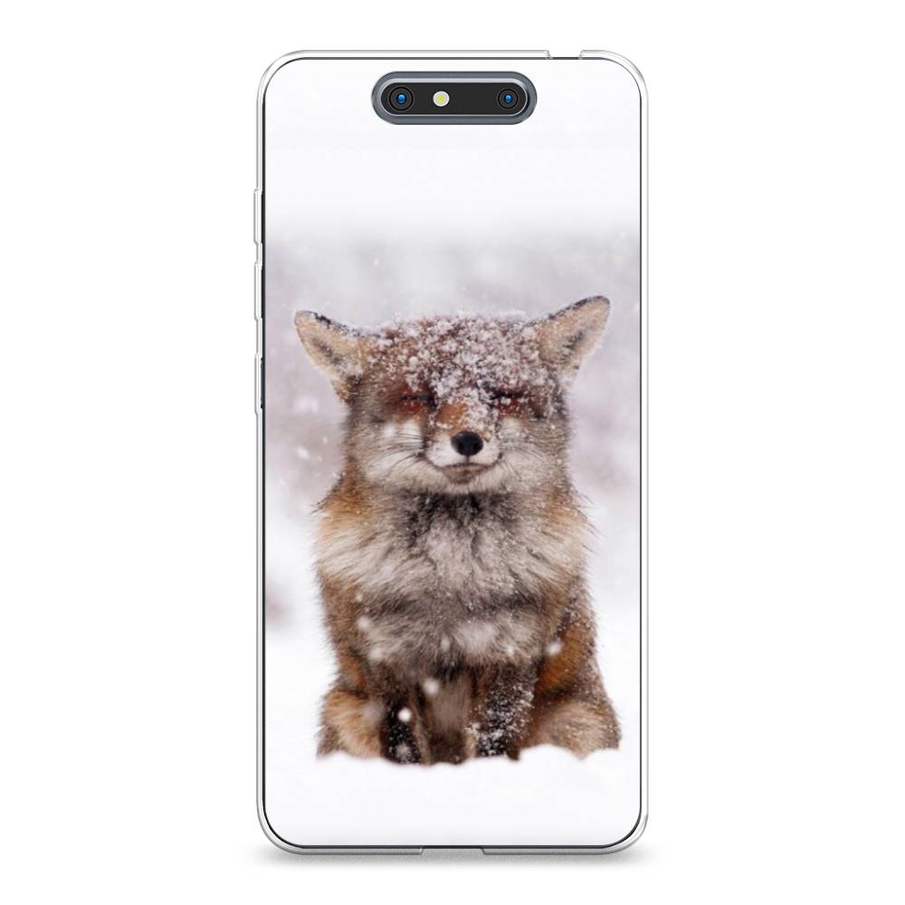 

Чехол на ZTE Blade V8 "Зимняя лиса", Белый;серый;коричневый, 131250-1