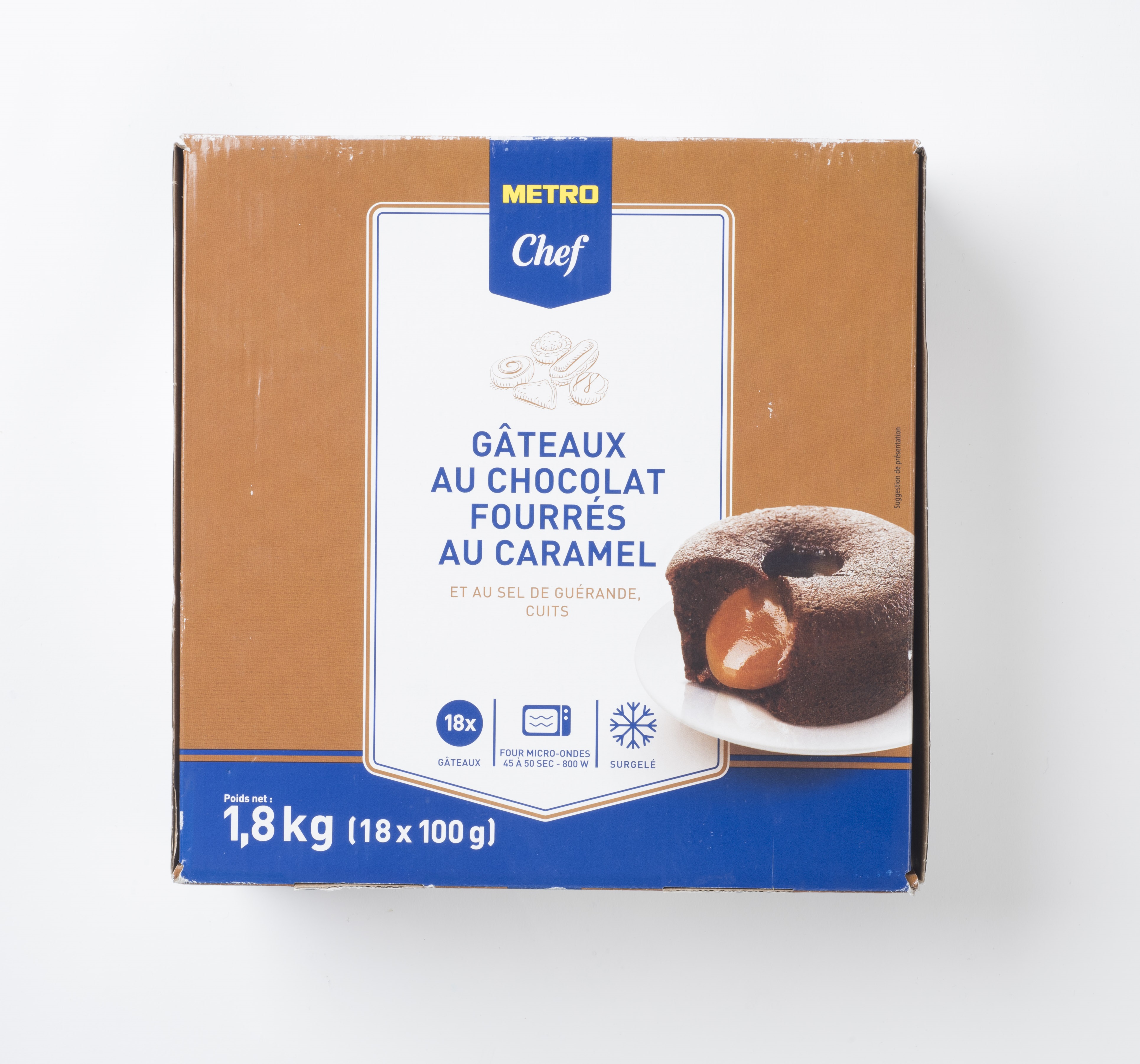 Пирожные Metro Chef Фондан шоколадные с соленой карамелью 1,8 кг