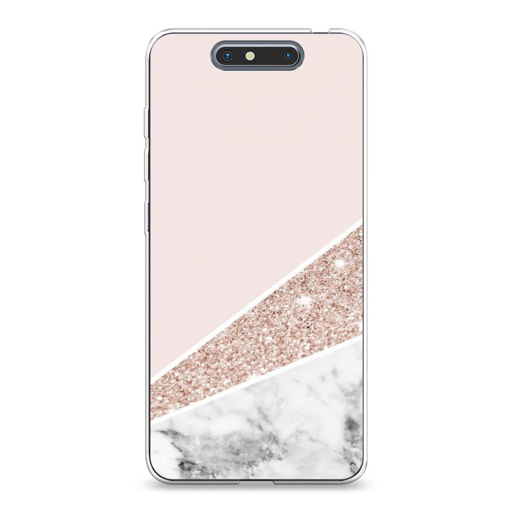 

Чехол на ZTE Blade V8 "Блестящий розовый мрамор", 131250-3