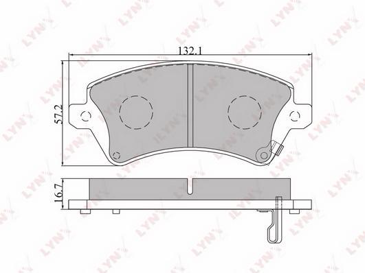 

Тормозные колодки LYNXauto передние для Toyota Corolla, Allex 1999-2008 BD7540