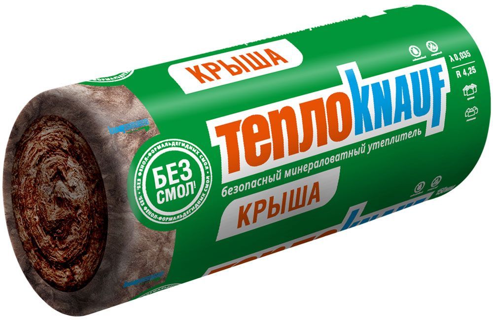 

KNAUF Теплоknauf Крыша теплоизоляция ролл 4100х1220х150мм (5м2) (0,75м3)