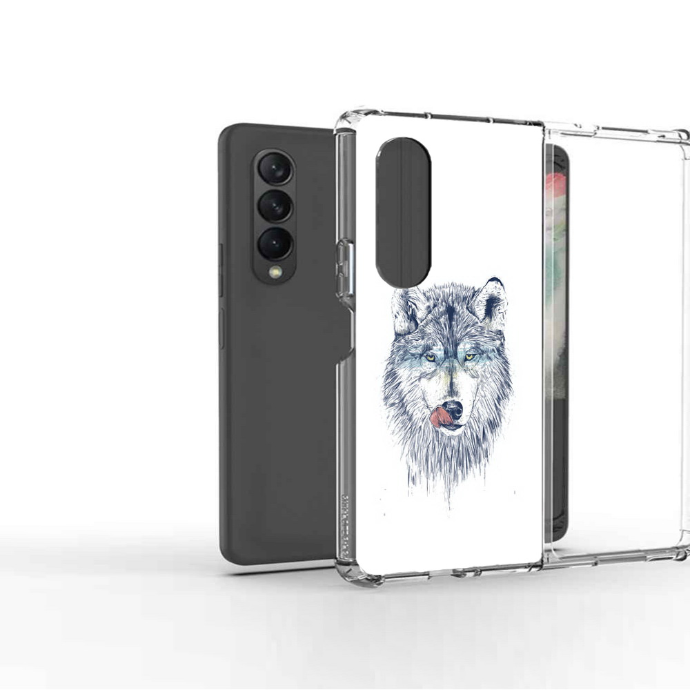 

Чехол MyPads Tocco для Samsung Galaxy Z Fold2 голодгый волк, Прозрачный, Tocco