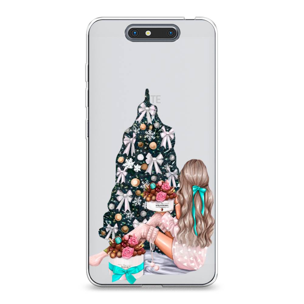 

Чехол на ZTE Blade V8 "New Year", Зеленый;бежевый;голубой, 131250-5