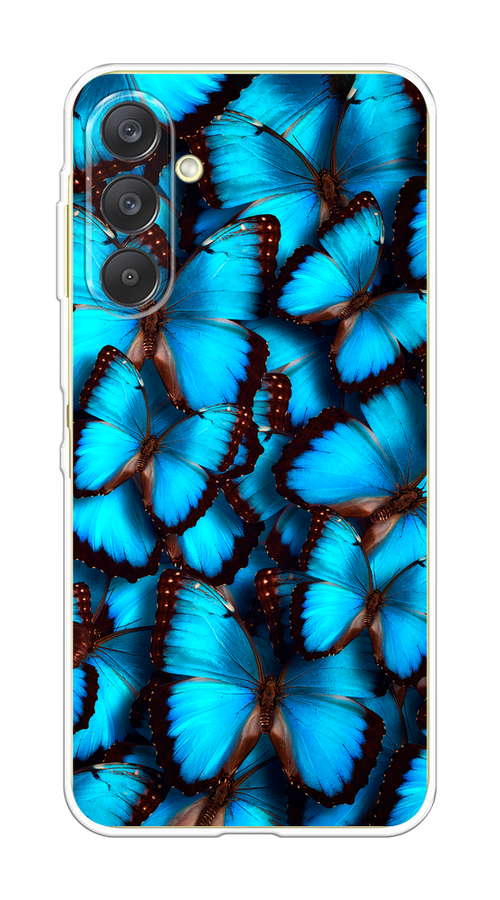 

Чехол на Samsung Galaxy A26 5G "Тропическая бабочка 2", Голубой;черный, 2110750-1