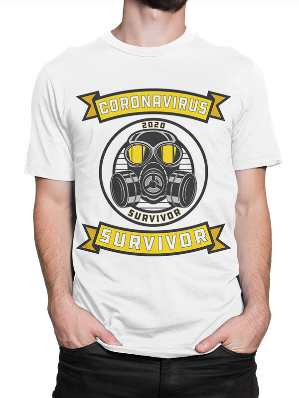 фото Футболка мужская design heroes coronavirus survivor белая 2xl