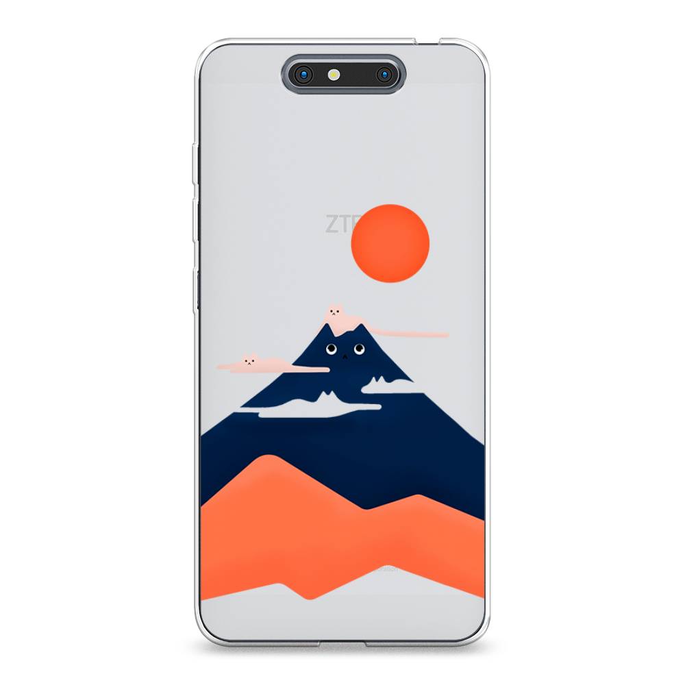 

Чехол на ZTE Blade V8 "Кот-гора", Черный;оранжевый, 131250-4