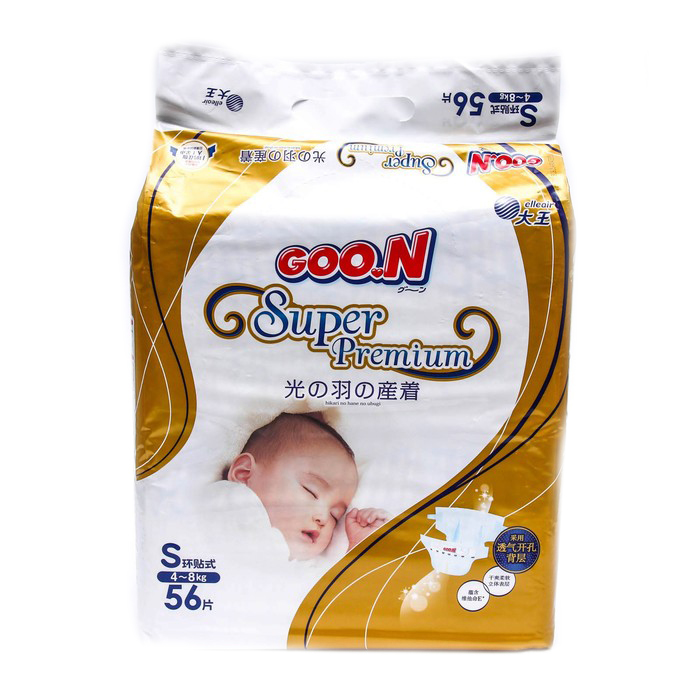 

Подгузники GOO.N Супер Премиум S (4-8 кг) 56 шт.