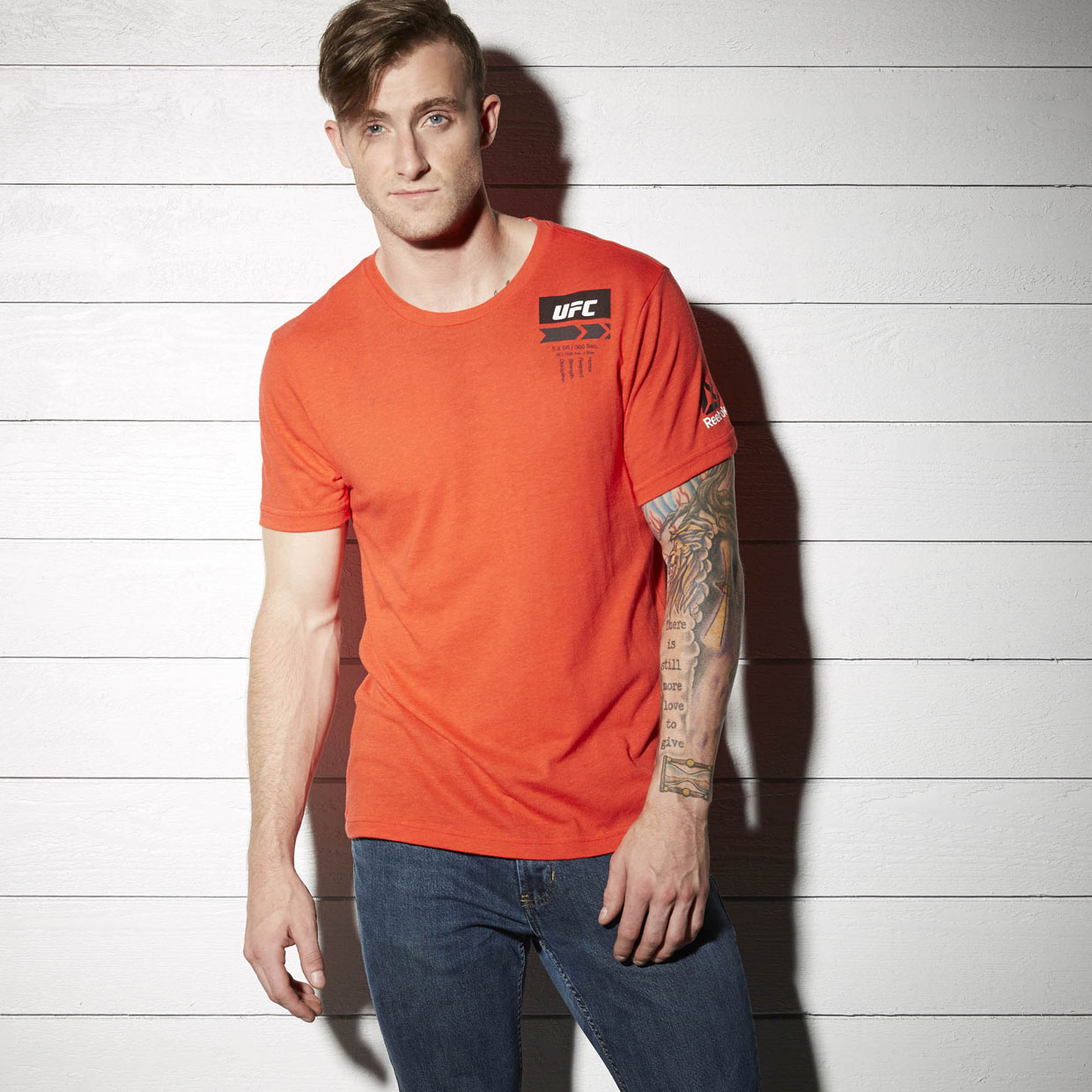 

Футболка мужская UFAN SS TRIBLEND A Reebok красная S, UFAN SS TRIBLEND A