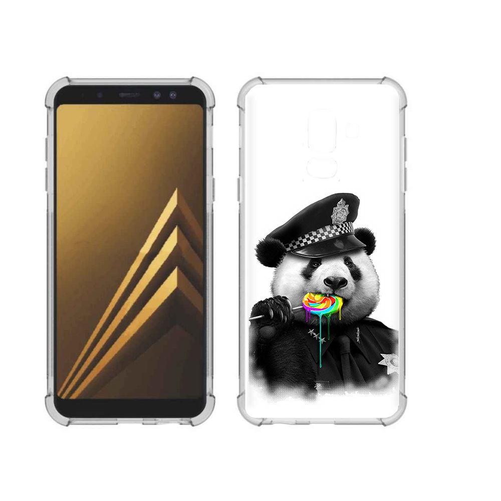 

Чехол MyPads Tocco для Samsung Galaxy A6+ (2018) Панда полиция (PT111520.594.130), Прозрачный, Tocco