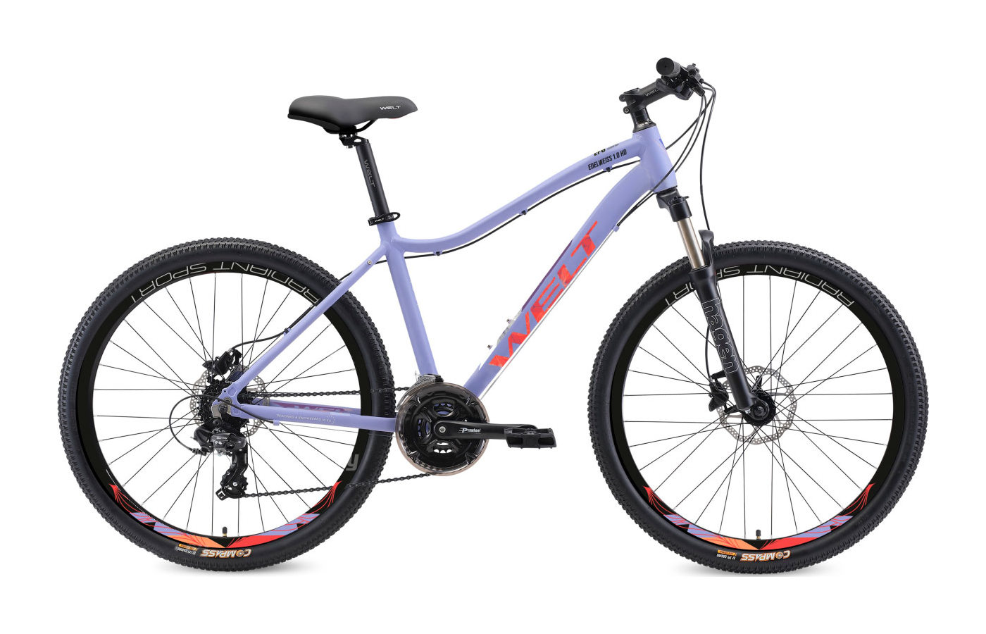 

Велосипед горный Welt Edelweiss 1.0 HD 26" 2022 S, purple, Edelweiss