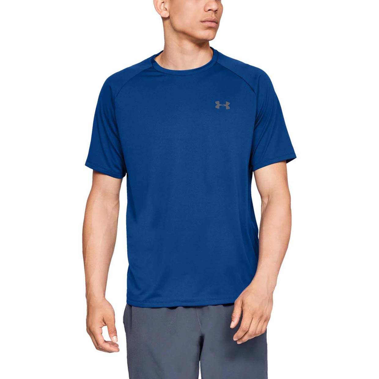 Футболка мужская Under Armour Tech Ss Tee синяя S/M