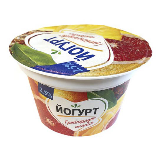 

Йогурт Красава грейпфрут-ананас 2,5% БЗМЖ 170 г