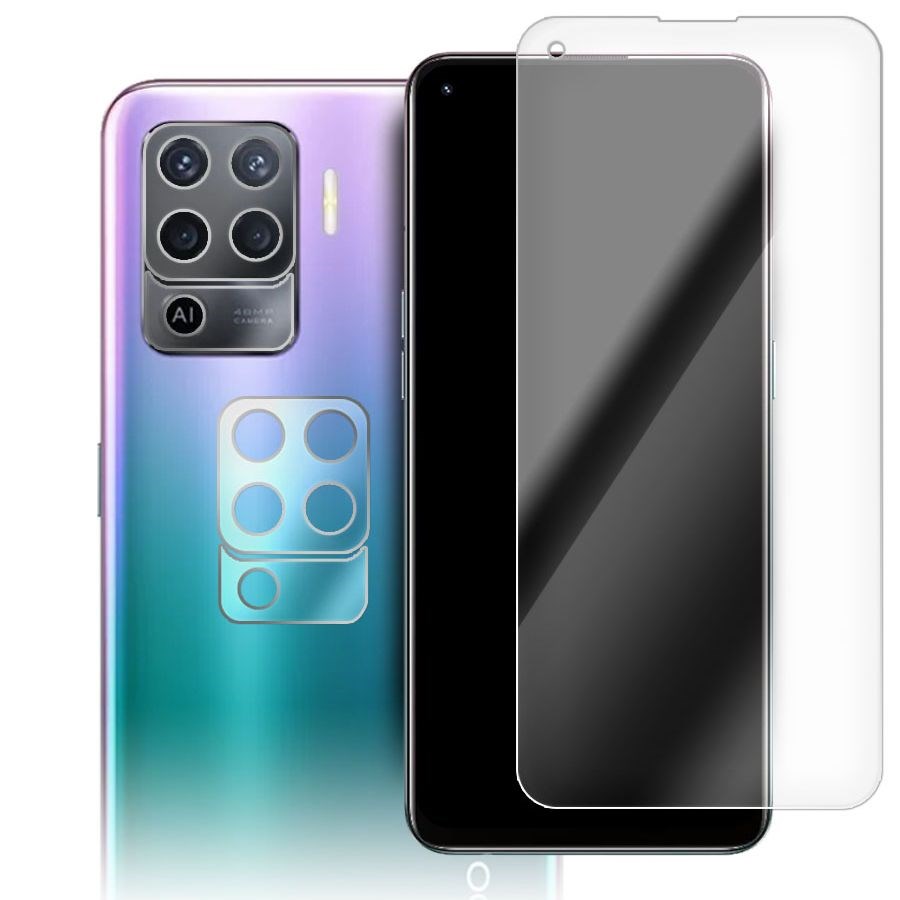 

Стекло защитное гибридное для OPPO Reno 5 Lite + защита камеры (2 шт.)