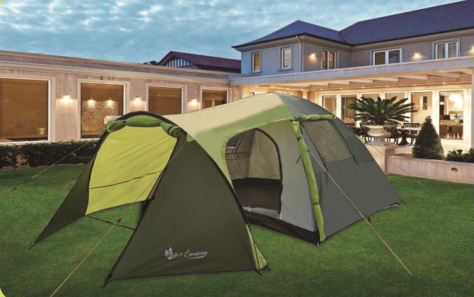 Палатка MiMir Outdoor ART-1036, кемпинговая, 4 места, зеленый