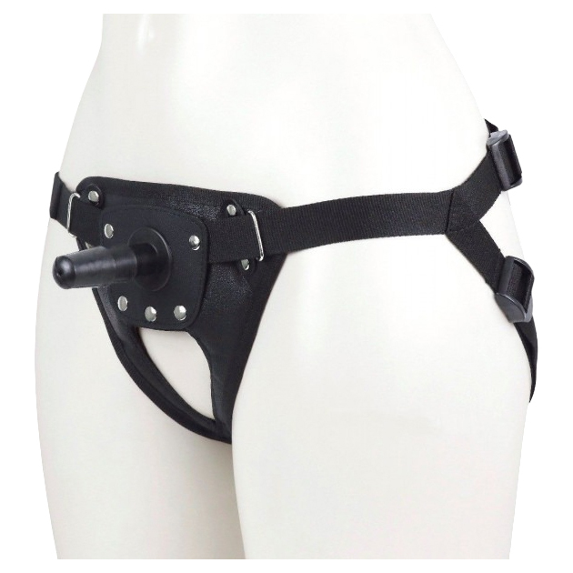 Универсальный пояс Lovetoy для фиксации насадок плугом черный