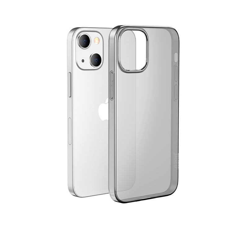 фото Чехол tpu light series для iphone 13 mini 5.4, темно-прозрачный, 1 мм hoco