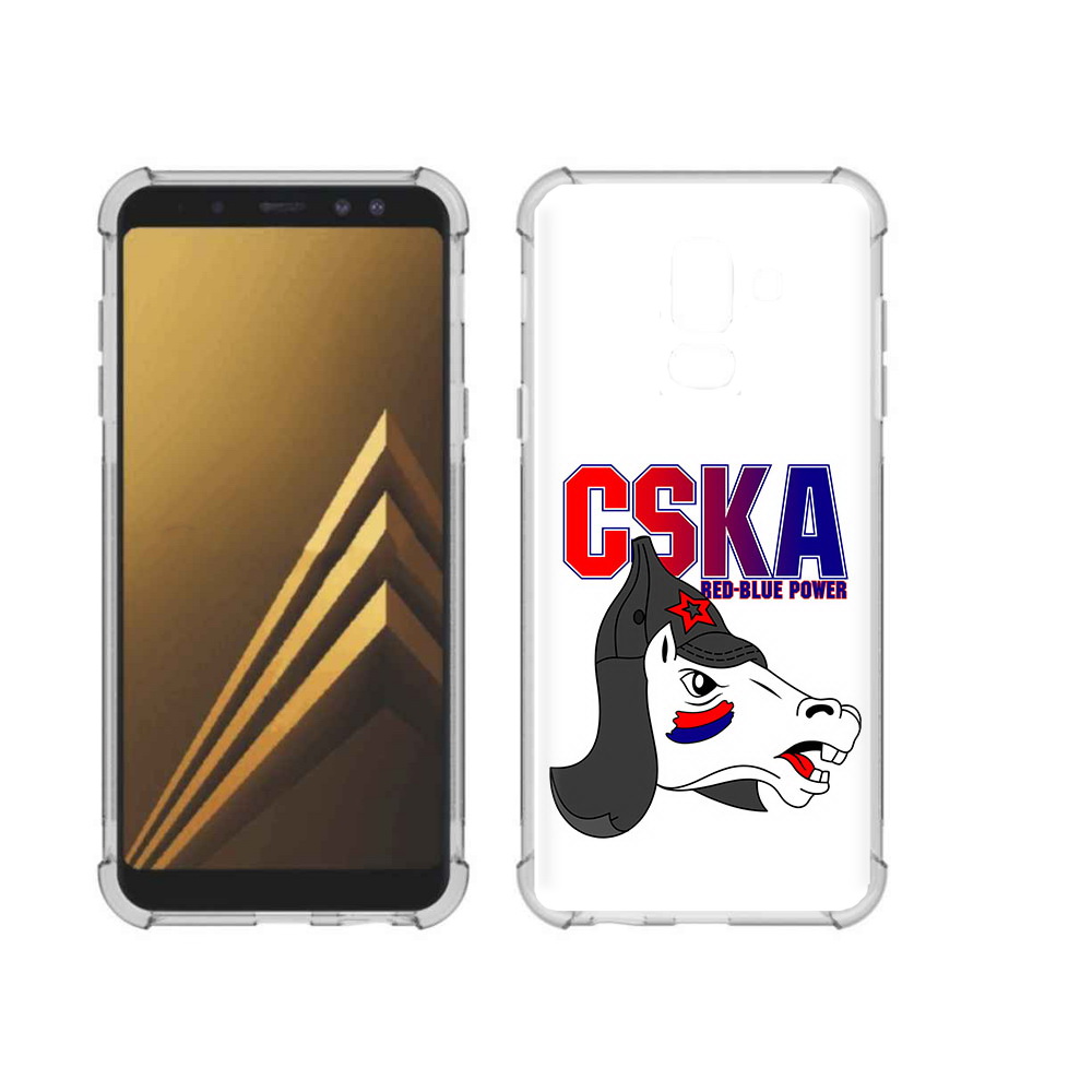 

Чехол MyPads Tocco для Samsung Galaxy A6+ (2018) ФК ЦСК лошадка россия (PT111520.594.179), Прозрачный, Tocco