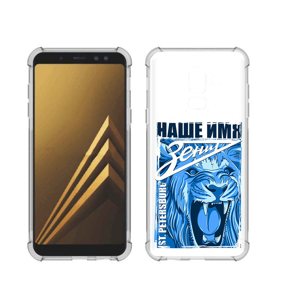 

Чехол MyPads Tocco для Samsung Galaxy A6+ (2018) ФК наше имя зенит (PT111520.594.183), Прозрачный, Tocco