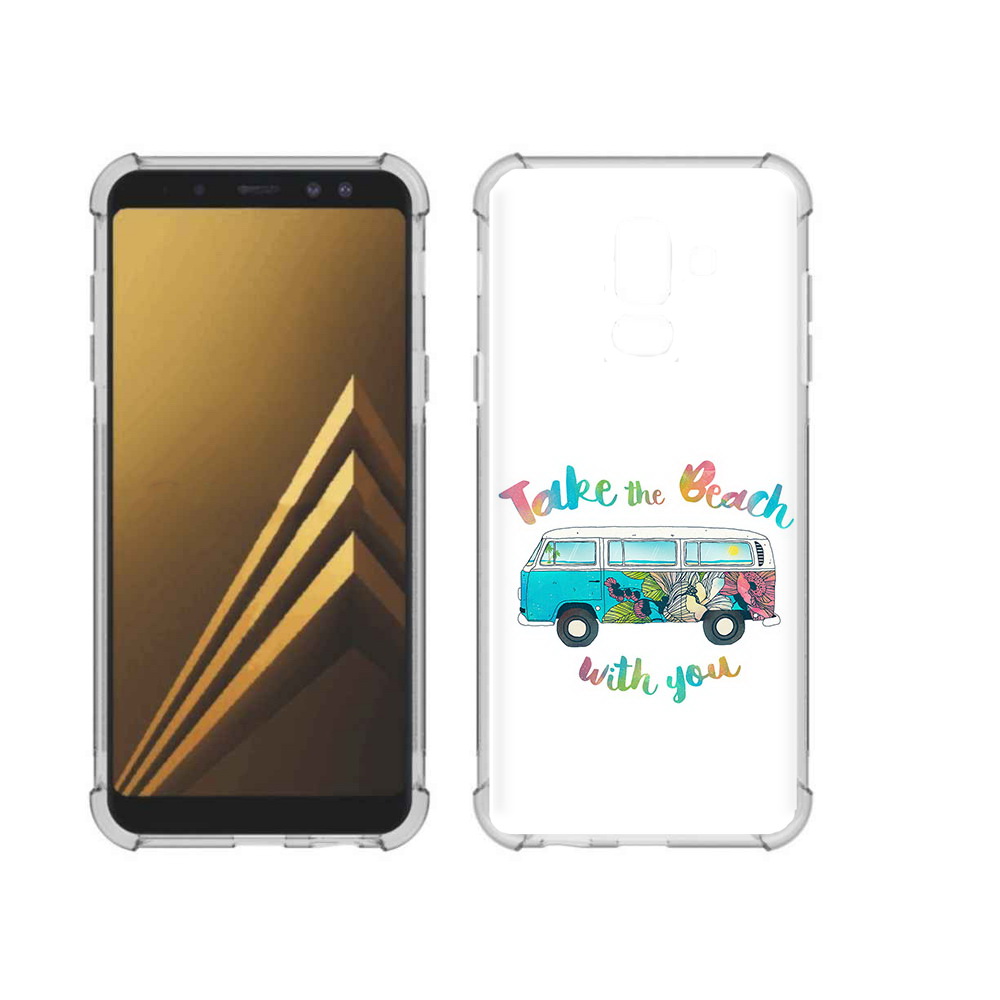 Чехол MyPads Tocco для Samsung Galaxy A6+ (2018) Хиппи автобус (PT111520.594.190)