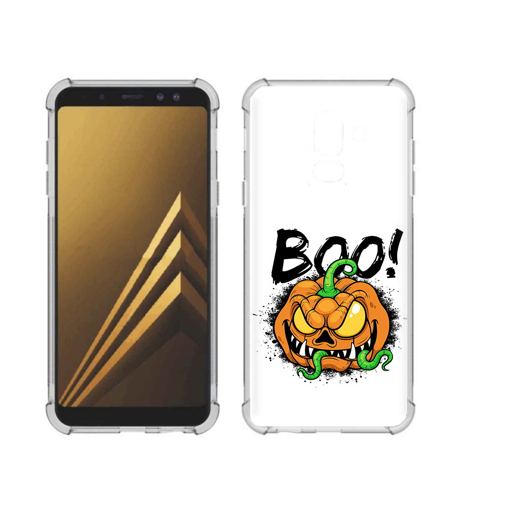 

Чехол MyPads Tocco для Samsung Galaxy A6+ (2018) Хэллоуин бу (PT111520.594.193), Прозрачный, Tocco