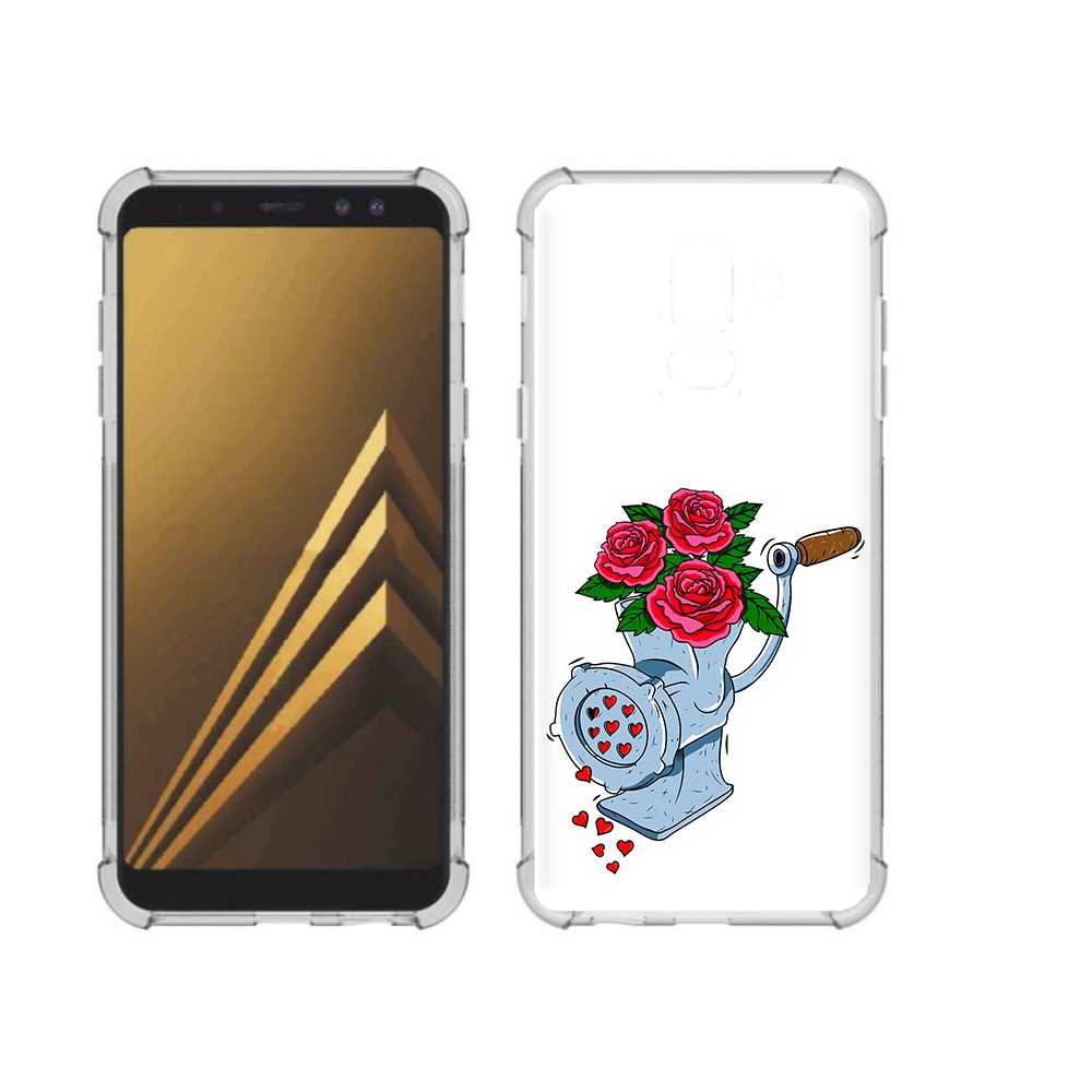 

Чехол MyPads Tocco для Samsung Galaxy A6+ (2018) Цветочные сердца (PT111520.594.199), Прозрачный, Tocco