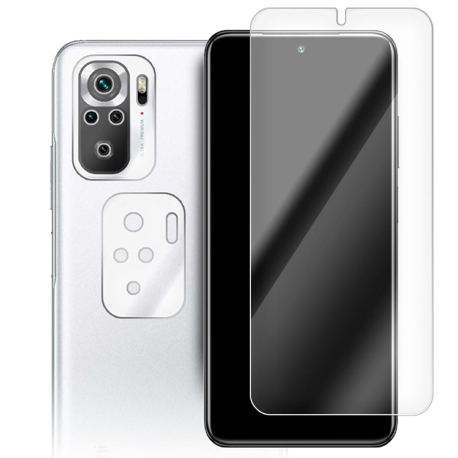 

Стекло защитное гибридное для Xiaomi Redmi Note 10S + защита камеры (2 шт.)