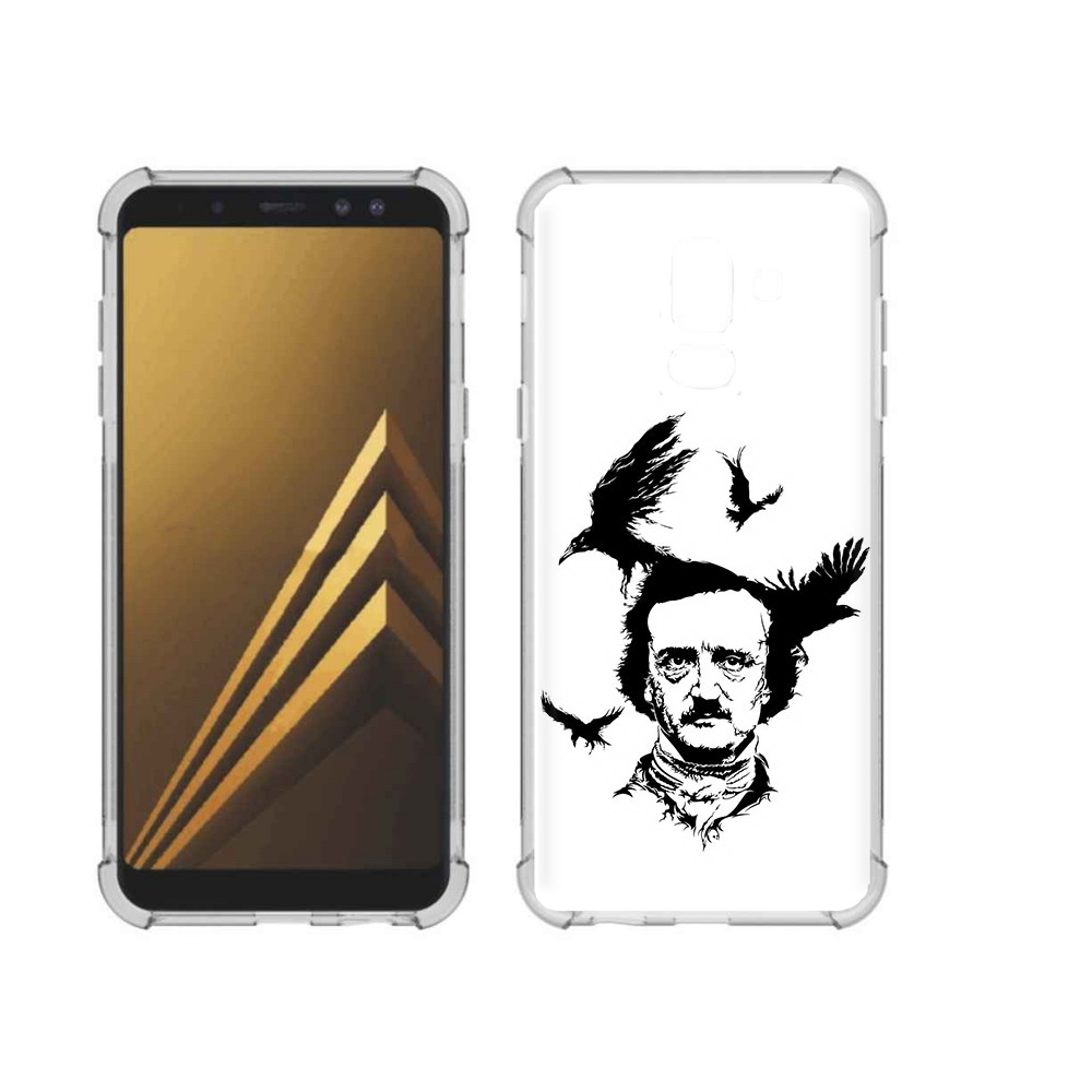 

Чехол MyPads Tocco для Samsung Galaxy A6+ (2018) Эдгар Аллан черно белый, Прозрачный, Tocco