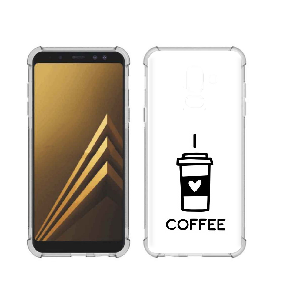 Чехол MyPads Tocco для Samsung Galaxy A6+ (2018) Я люблю кофе (PT111520.594.206)