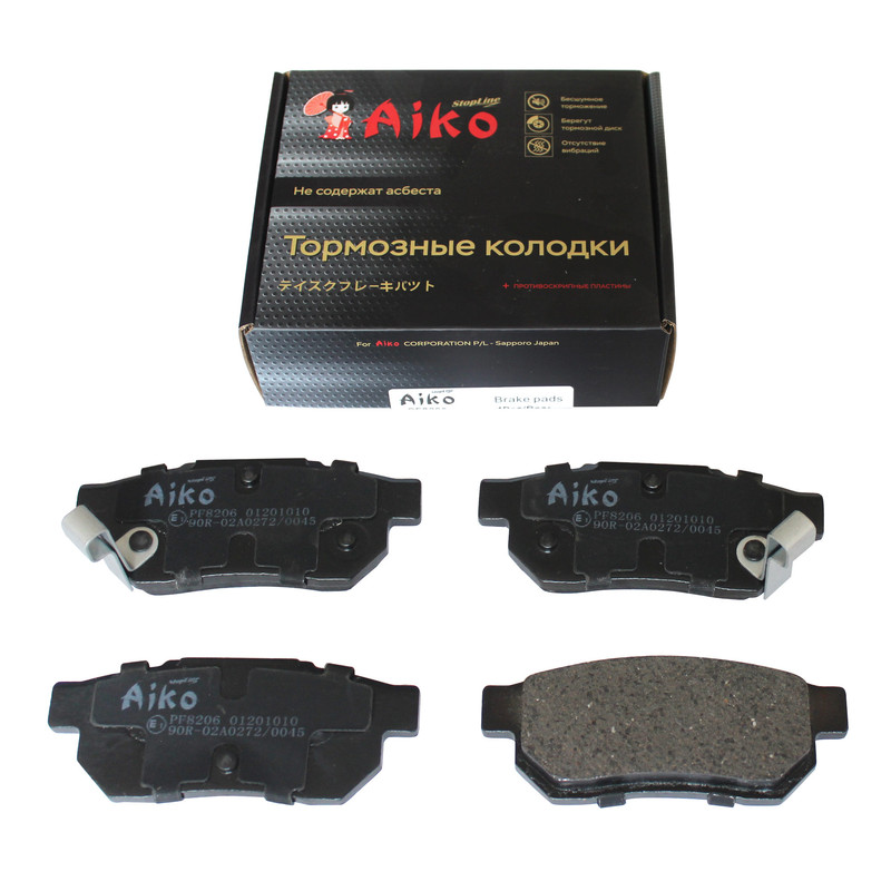 Тормозные колодки задние HONDA Accord, Civic, Jazz (1991-2002-2008-) Aiko PF8206