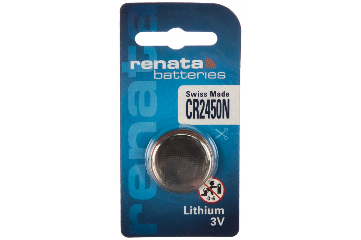 Батарейка Cr2450 3V Таблетка (Пульт Сигнализации, Ключ) Блистер (1Шт.) Lithium Renata rena батарейка cr1616 3v таблетка пульт сигнализации ключ блистер 1шт lithium renata rena