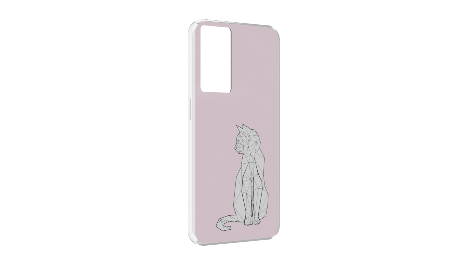 

Чехол MyPads белый котик с гранями для OPPO A96 5G / Reno7 Lite / Reno 7Z / F12 Pro 5G, Прозрачный, Tocco