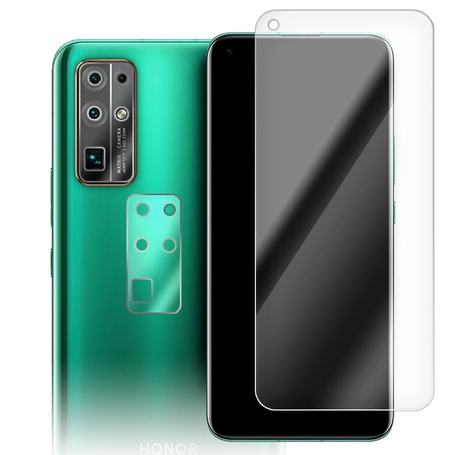 

Стекло защитное гибридное для Honor 30 + защита камеры (2 шт.)