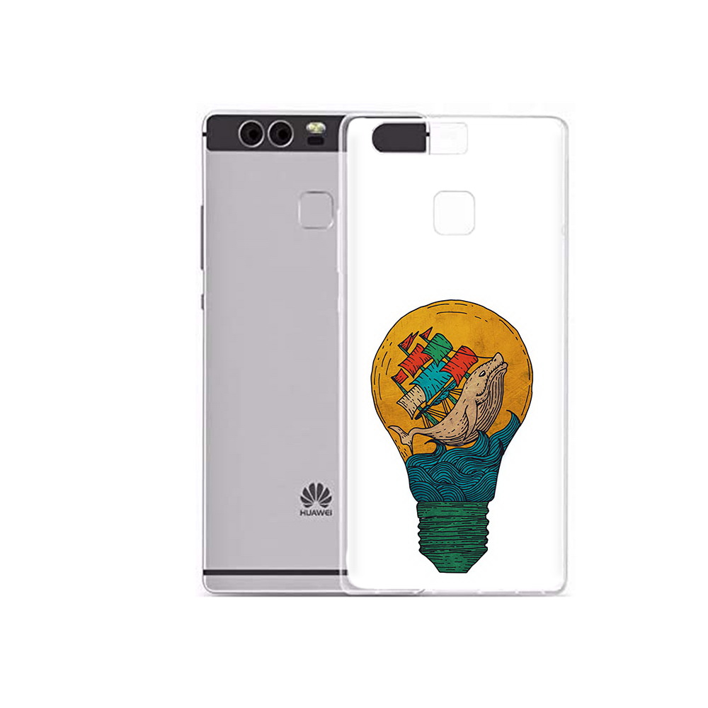 

Чехол MyPads Tocco для Huawei P9 Plus кит в лампочке с парусами (PT31455.54.387), Прозрачный, Tocco