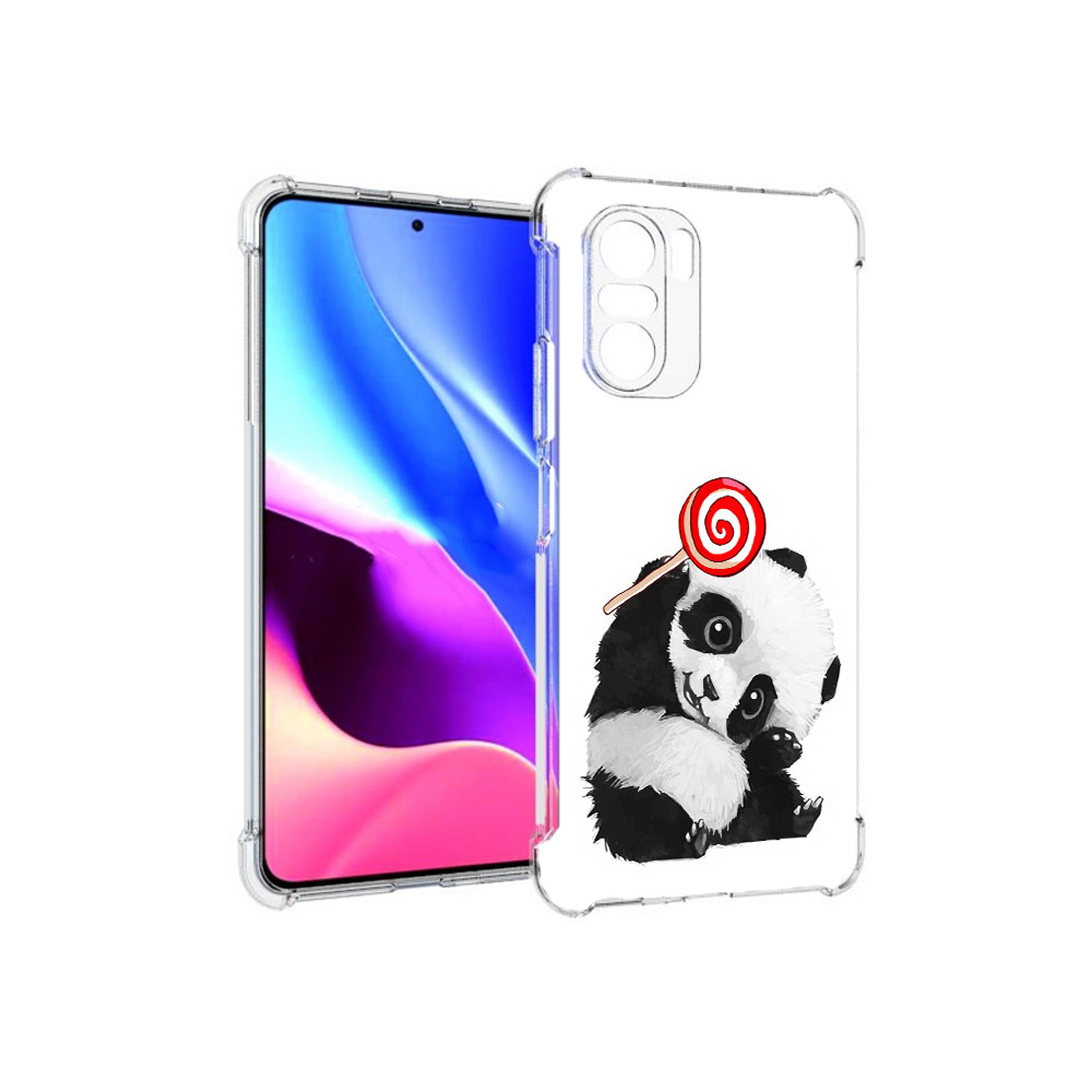 

Чехол MyPads Tocco для Xiaomi Redmi K40 панда с леденцом (PT158239.260.534), Прозрачный, Tocco