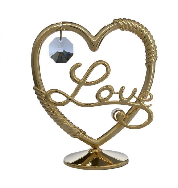 

Фигурка "Сердечко with Love" с цв.кр. (Юнион) AR-3416/ 1, Золотистый