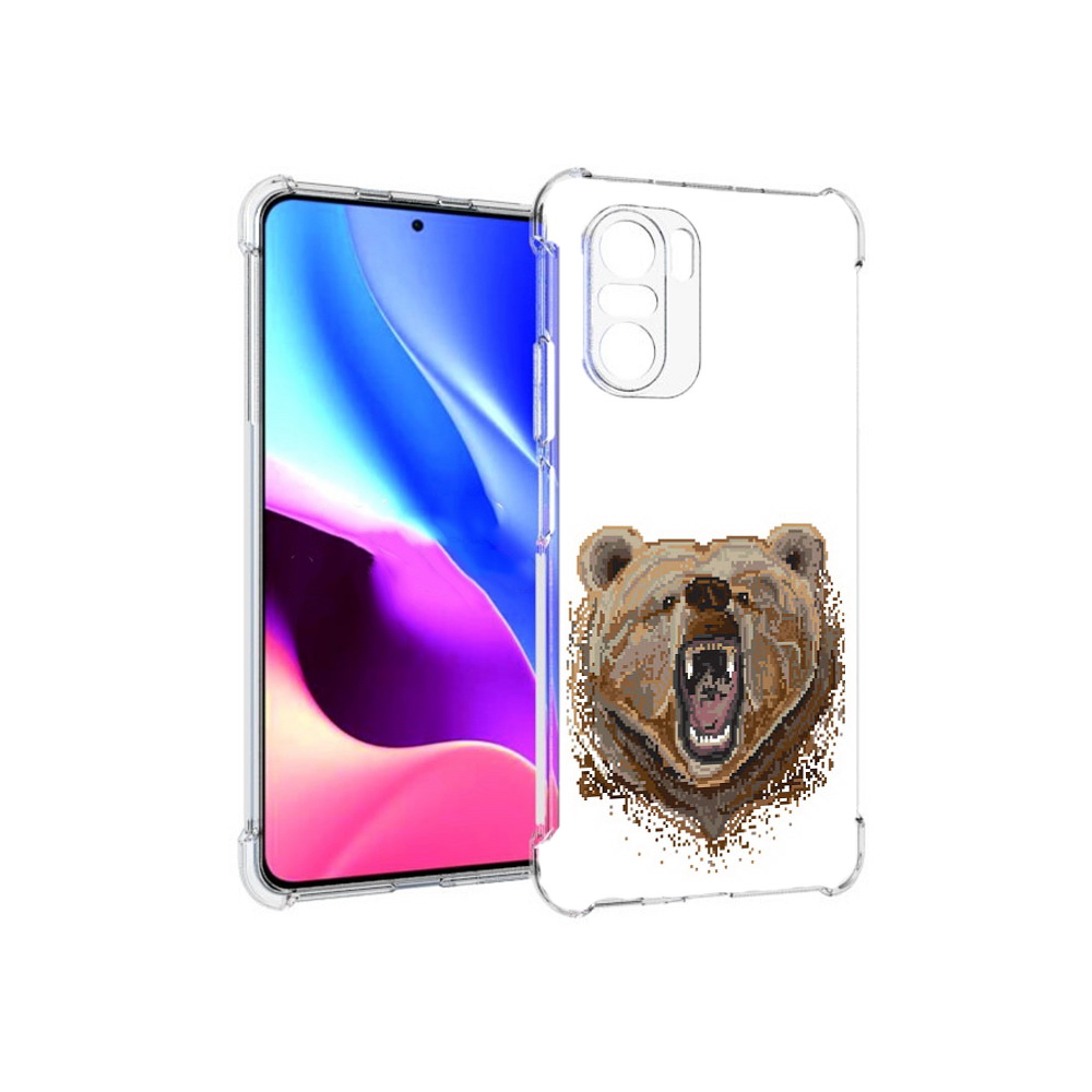 Чехол MyPads Tocco для Xiaomi Redmi K40 пиксельный медведь (PT158239.260.539)
