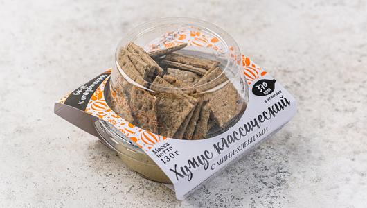 Хумус ВкусВилл классический с мини-хлебцами 115 г