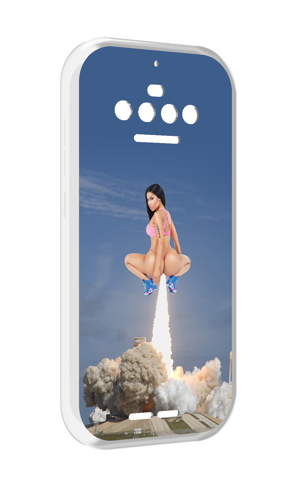 

Чехол MyPads ники-минаж-ракета детский для Oukitel F150 R2022, Прозрачный, Tocco