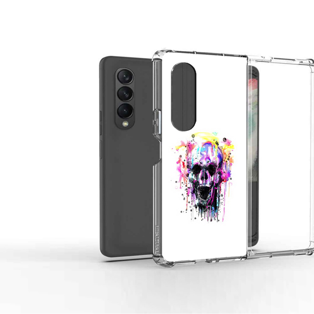 

Чехол MyPads Tocco для Samsung Galaxy Z Fold2 граффити череп, Прозрачный, Tocco