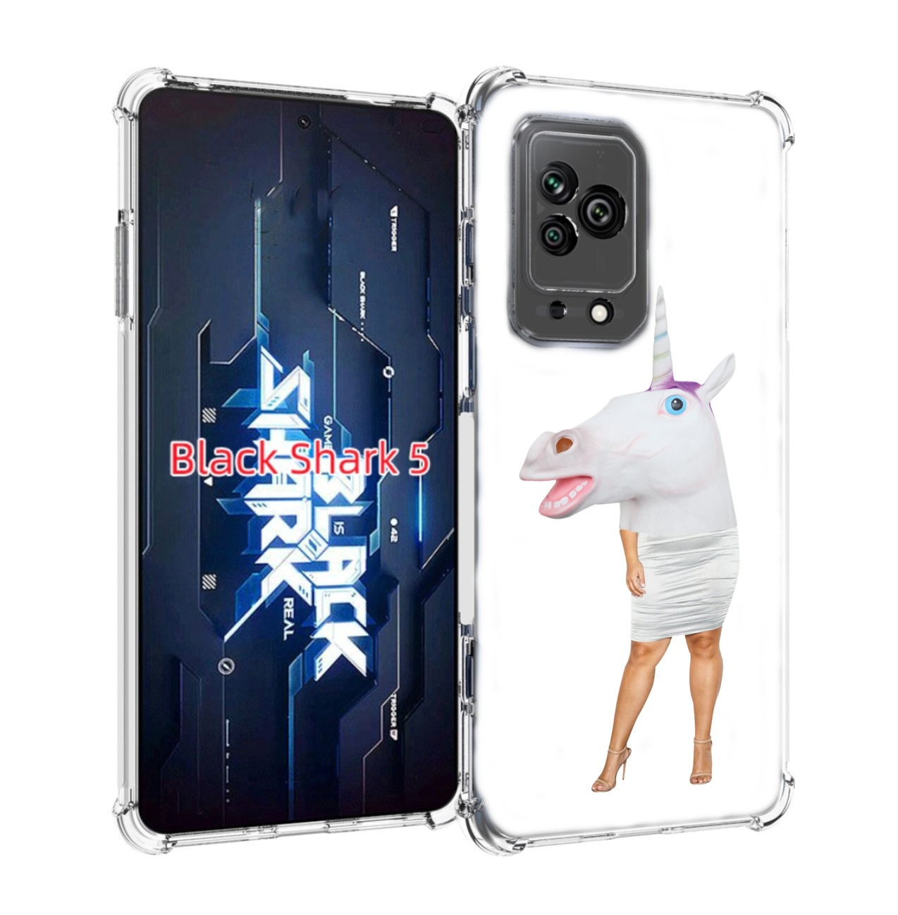 

Чехол MyPads голова-единорога для Xiaomi Black Shark 5, Прозрачный, Tocco